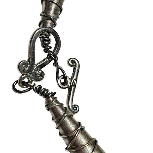 Elegant Multi Strand Pink Black Seed Beaded Statement Necklace Silver-Tone Rings - Picture 5 of 7